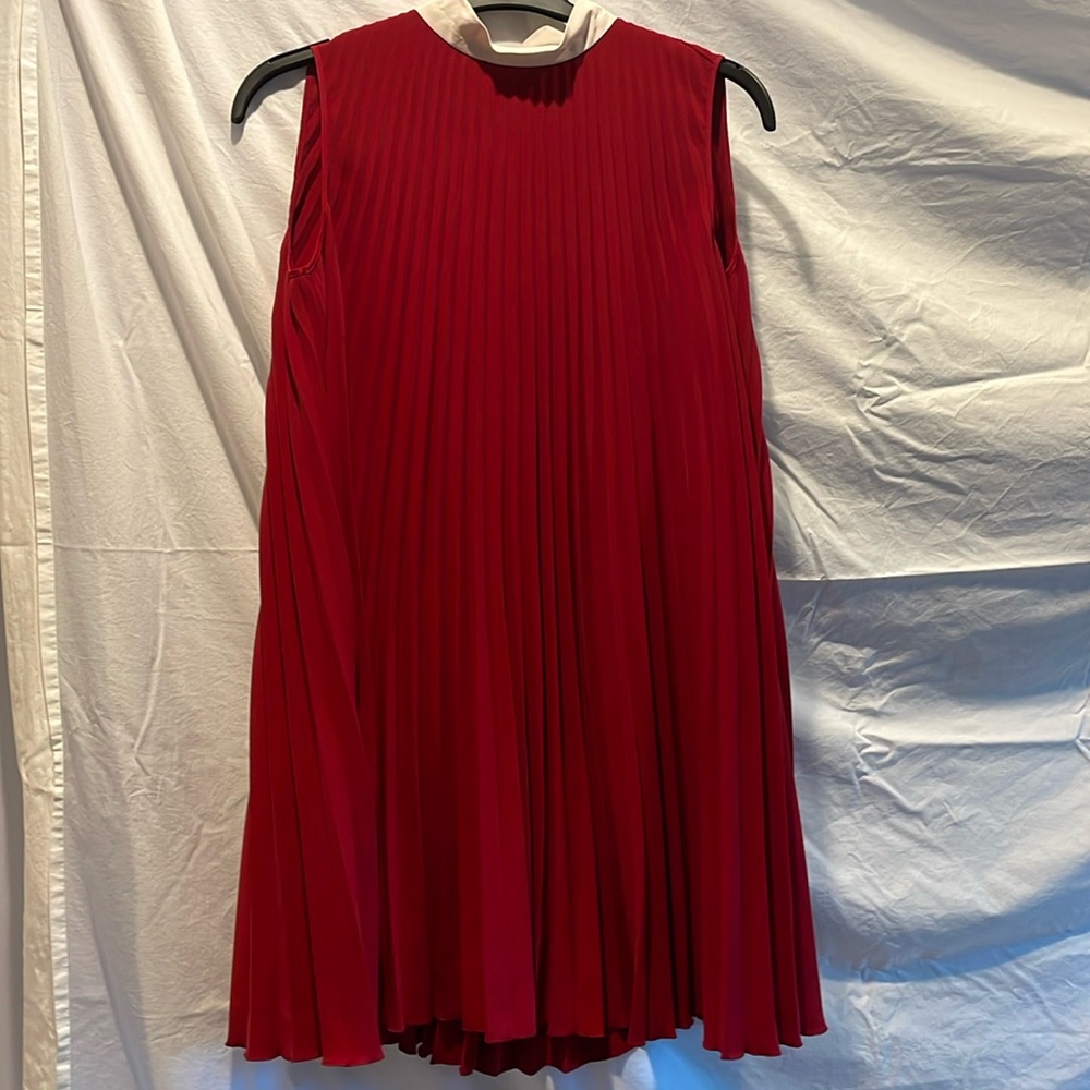 Red Valentino pleated halter neck dress. EU size 40
